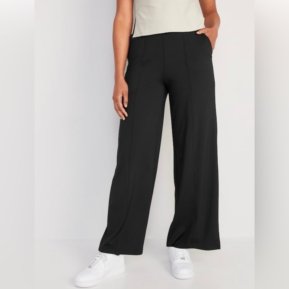 Women’s Black High-Waisted PowerSoft Wide-Leg Pants - Multiple ♥️